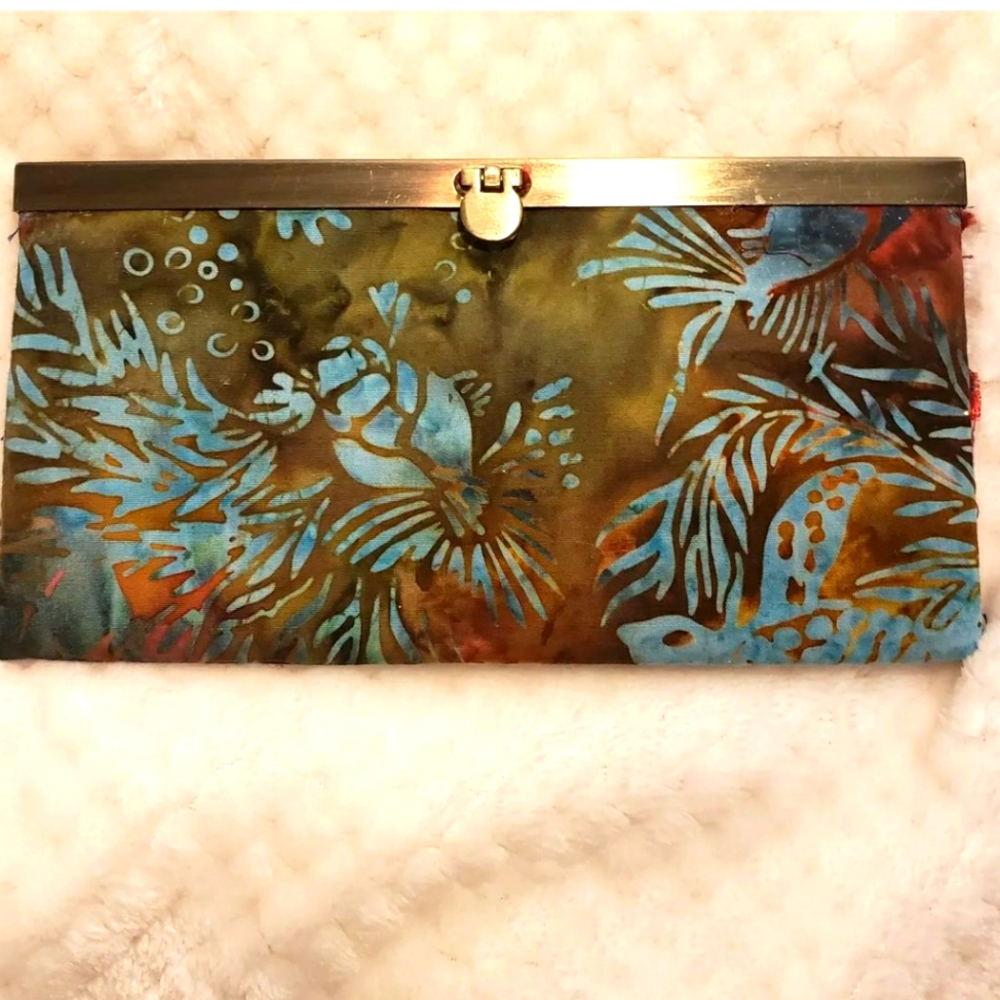 Unique and colorful fabric wallet/clutch